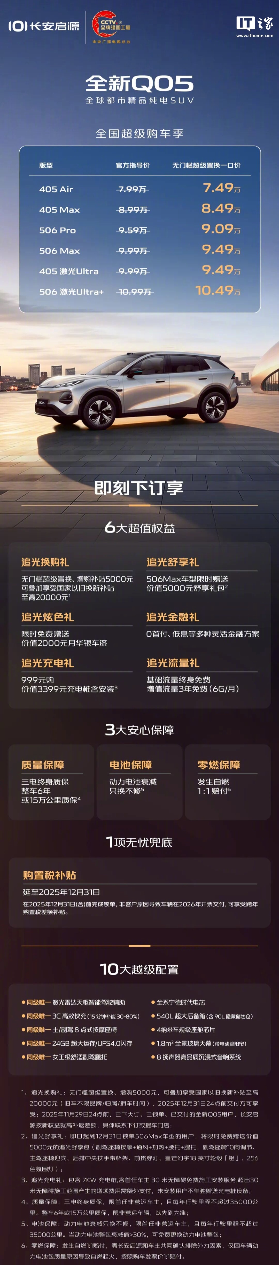 长安启源Q05全国购车季启动，置换价7.49万元起