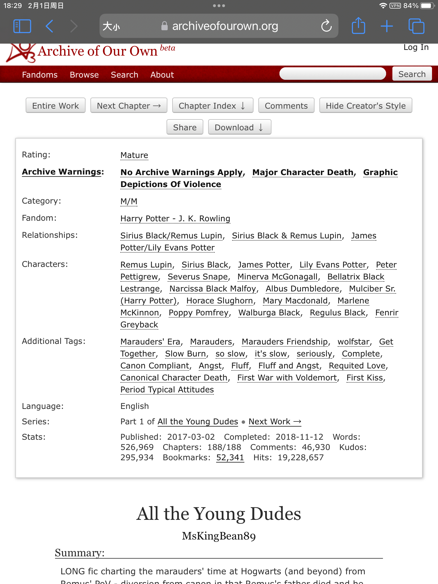 AO3热榜前三：《哈利·波特》亲世代作品居首、《怪奇物语》停电文学次席