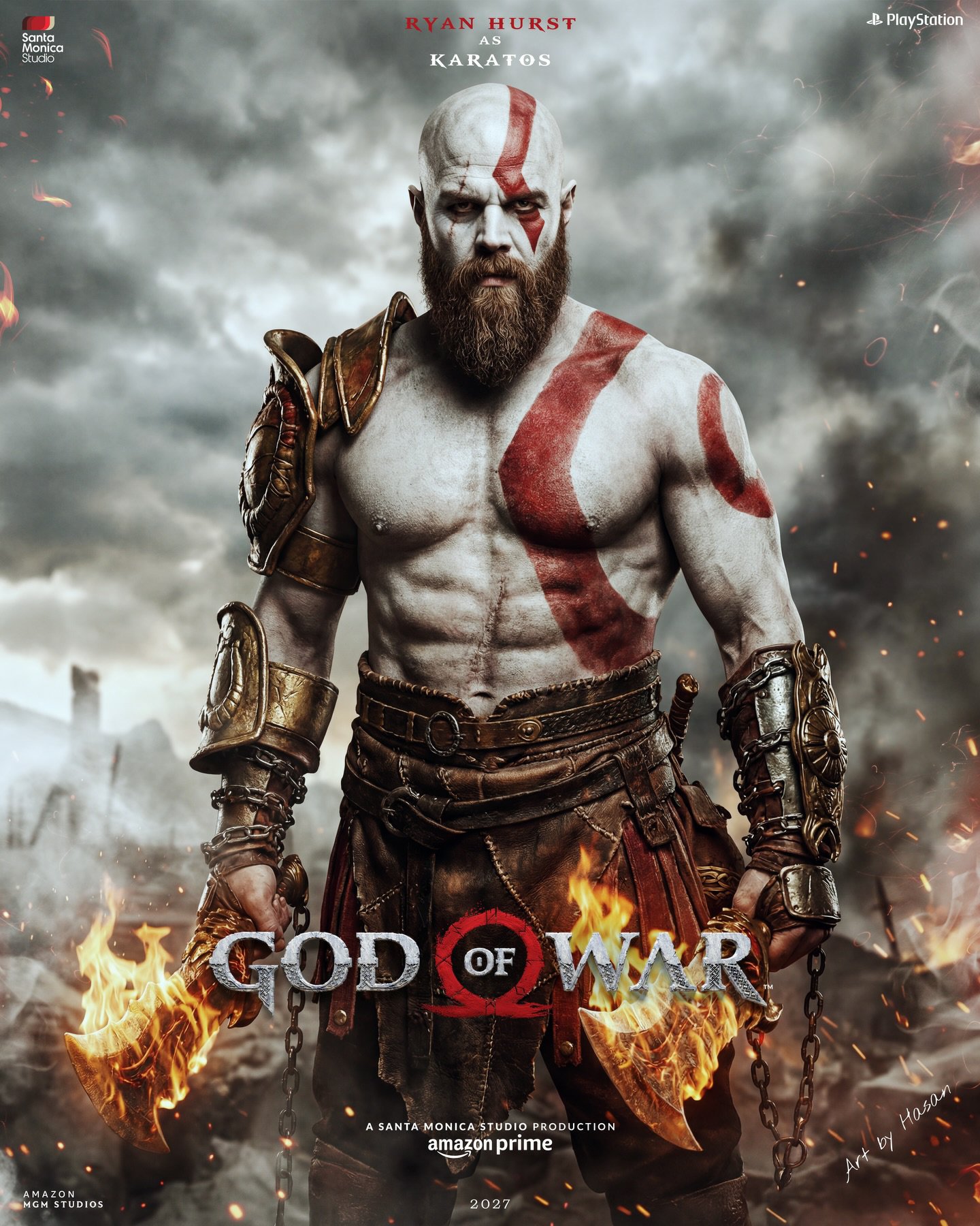 Prime Video官宣战神真人剧主角，Ryan Hurst饰演奎爷