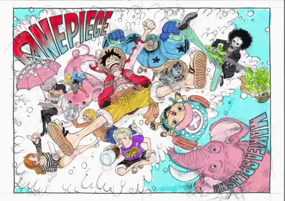 尾田荣一郎公布海贼王1183话彩页创作草案