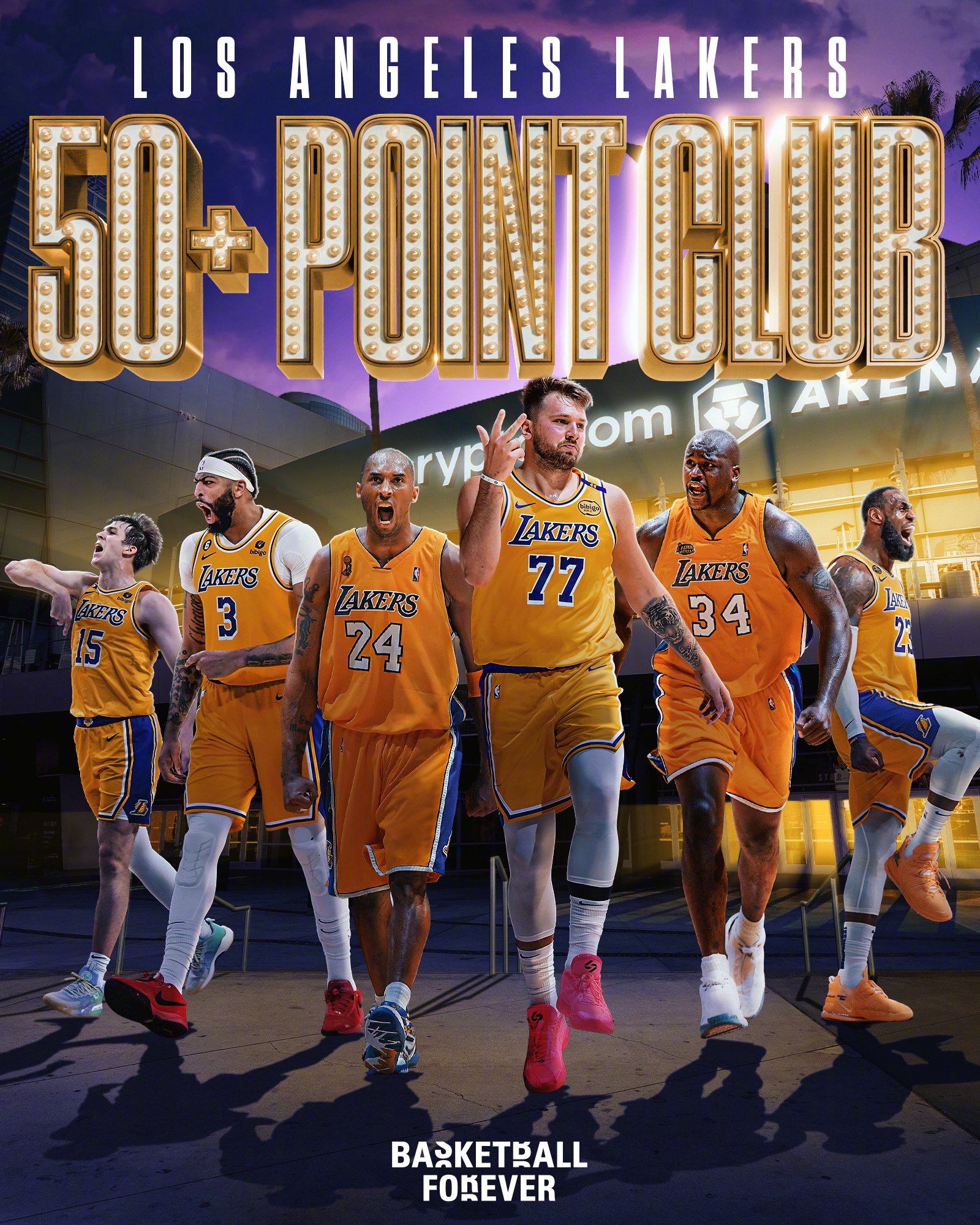 科比、奥尼尔、詹姆斯等6人曾为湖人单场砍50+分