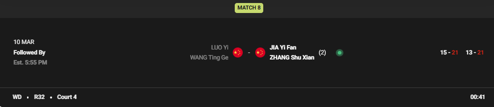 贾一凡张殊贤2比0胜罗意王汀戈晋级瑞士赛16强