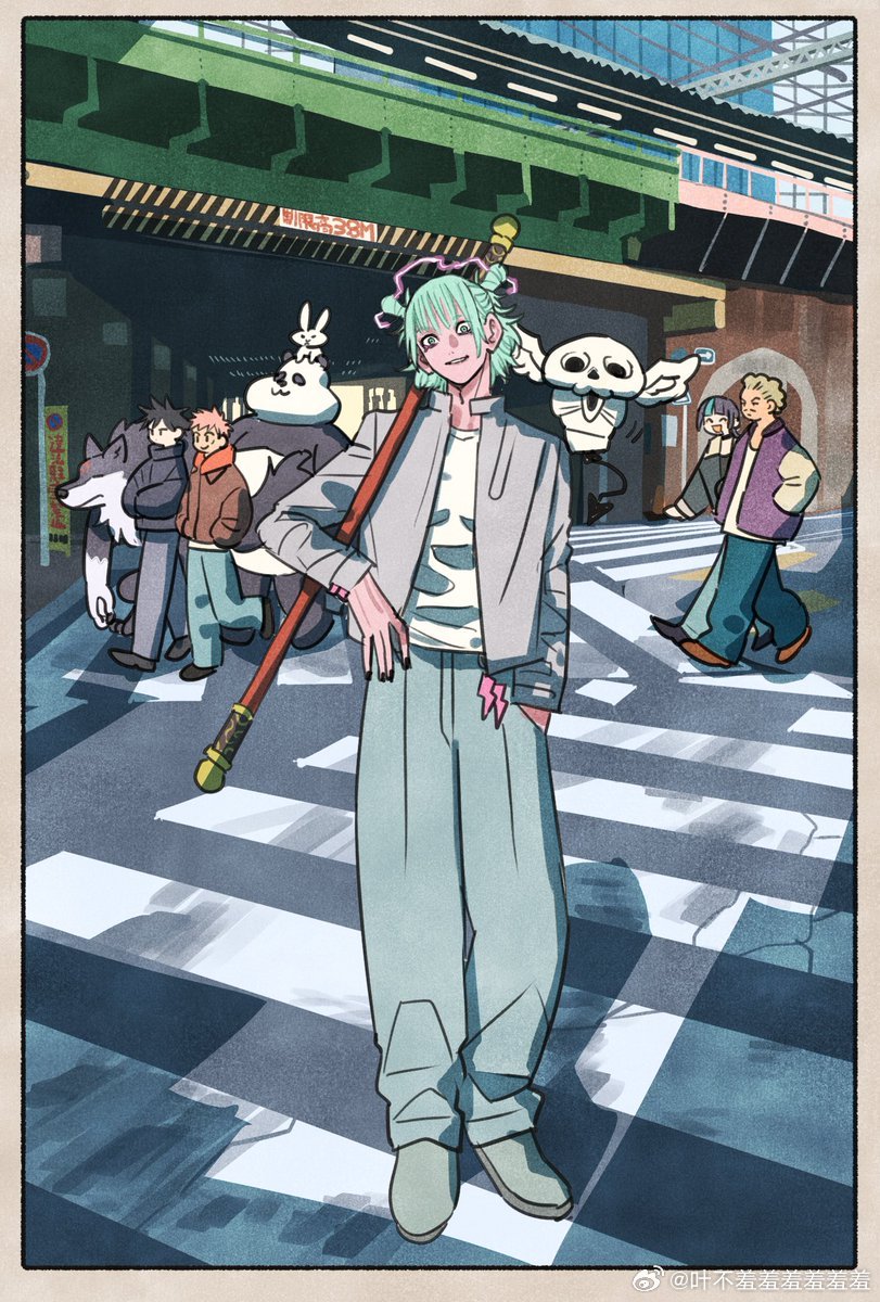 画师ryosuketarou绘制咒术回战鹿紫云一