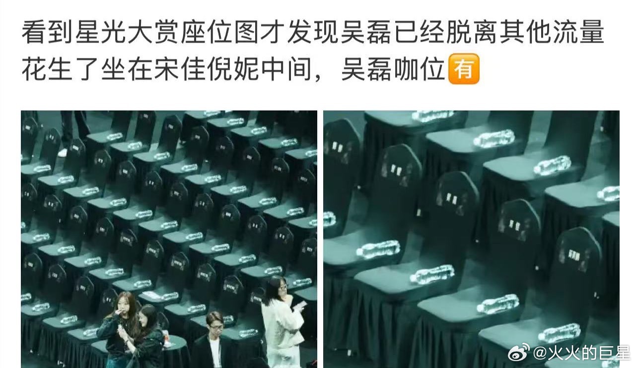 吴磊与宋佳倪妮同席亮相星光大赏