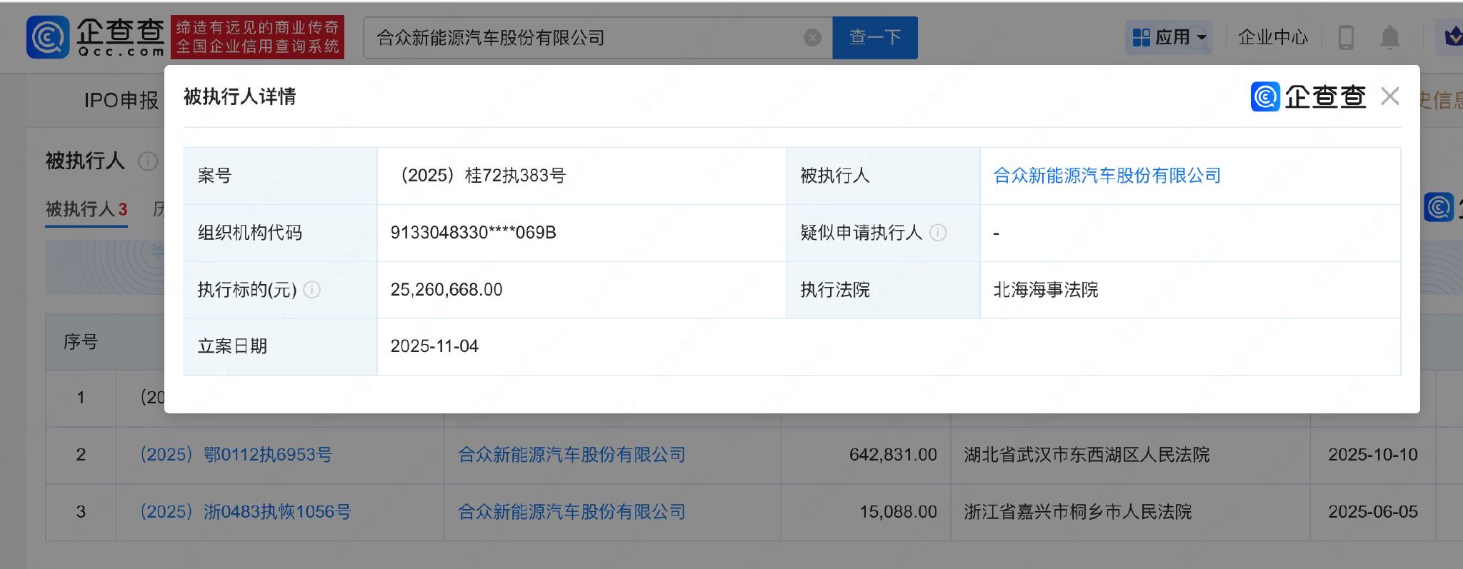 哪吒汽车被强制执行2526万，威马汽车恢复手机APP