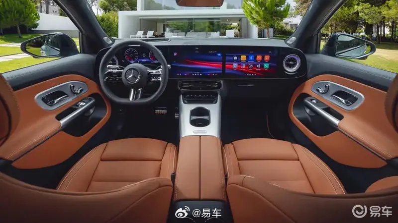 新一代奔驰GLB内饰官图曝光，12月8日亮相可选星空顶