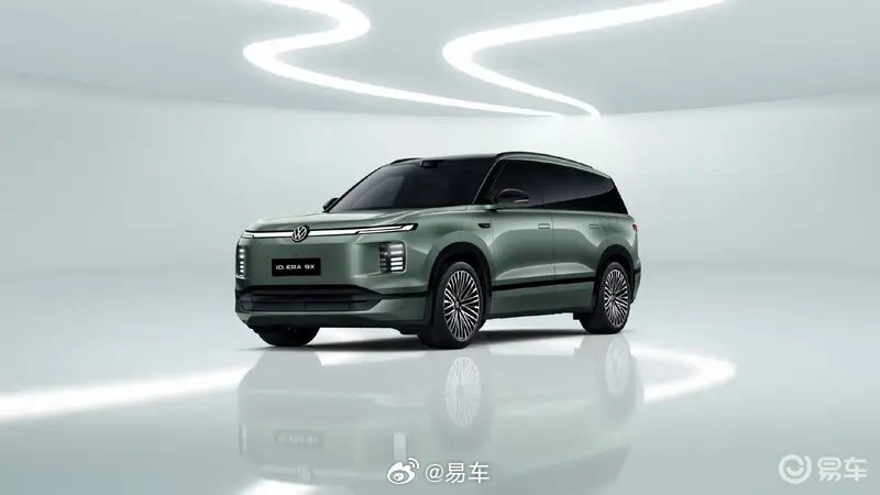 上汽大众ID.ERA 9X仙踪绿车色官图发布，3月底预售