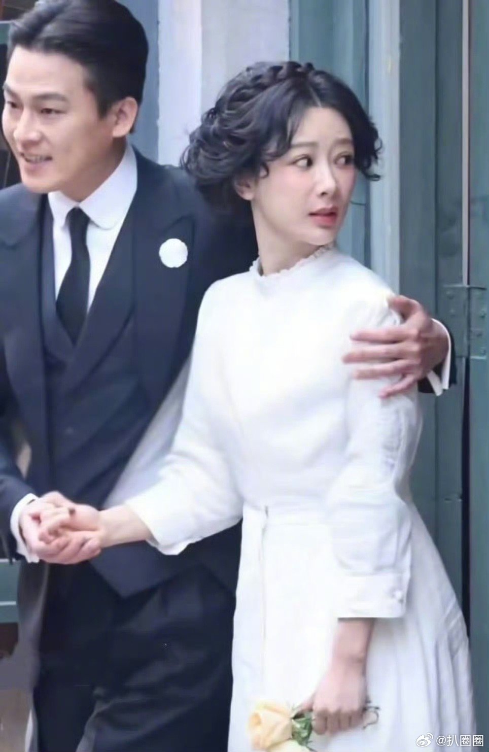 杨紫欧豪民国婚礼造型曝光