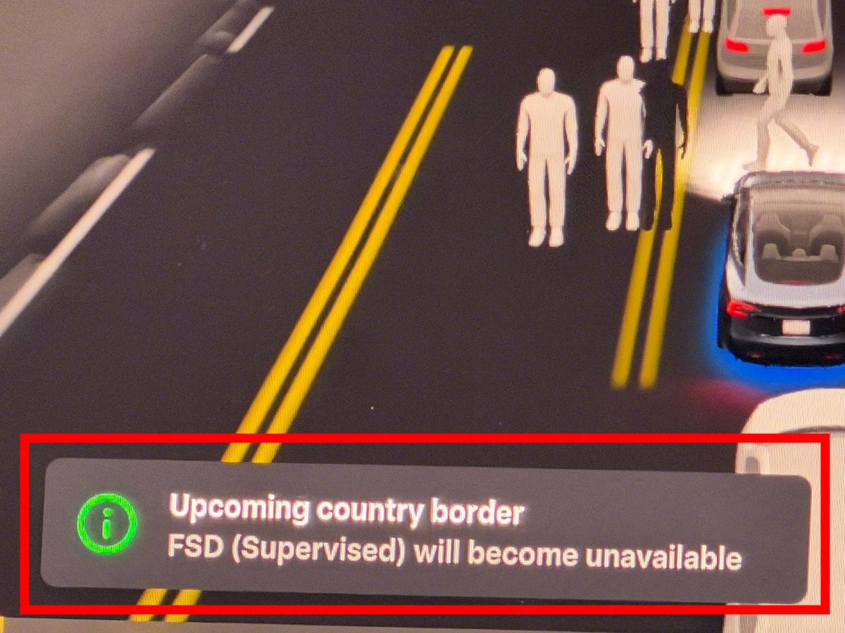 特斯拉FSD可识别国家边境并自动停用，或为登陆欧洲准备
