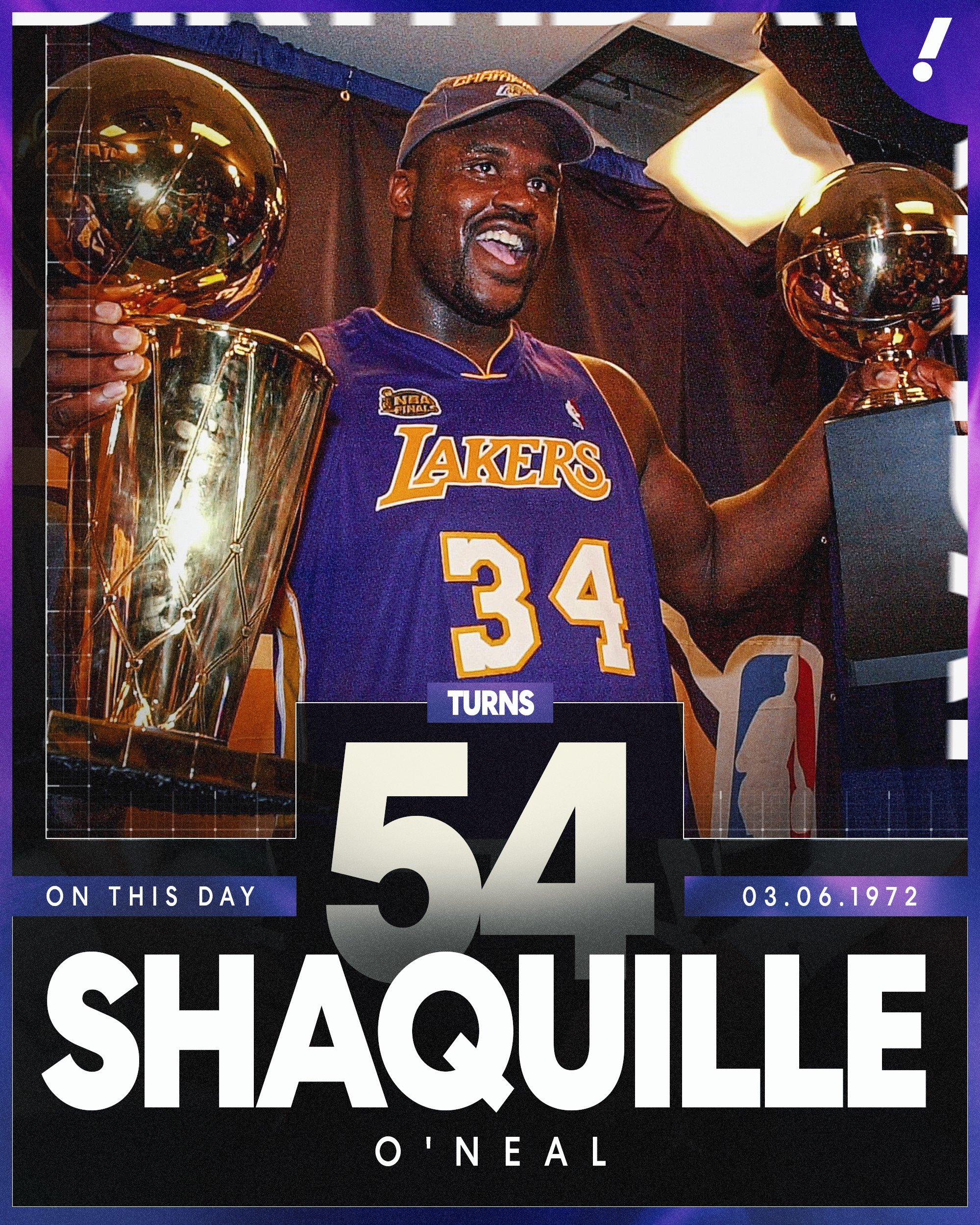 奥尼尔54岁生日，被称最具统治力中锋