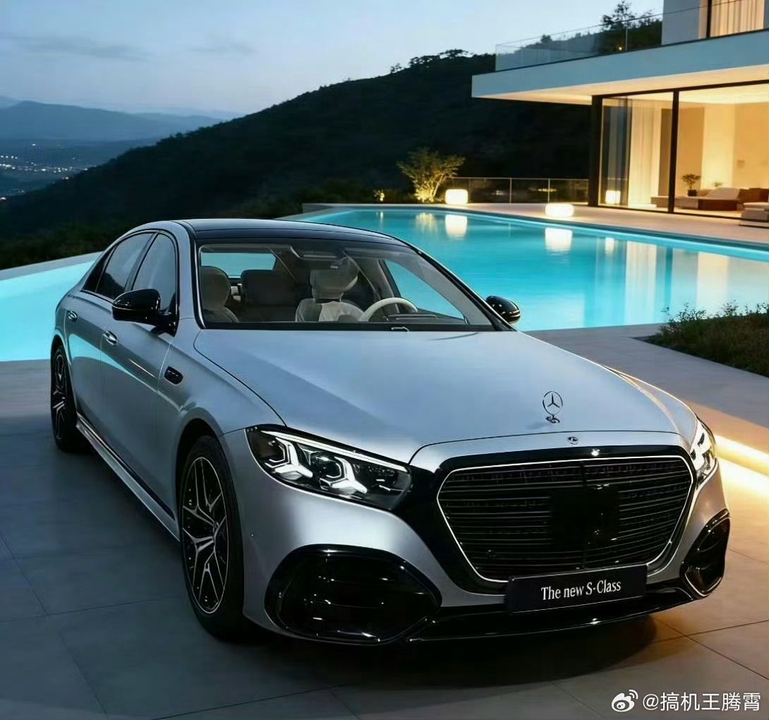 奔驰S中期改款实车图曝光，前大灯换装三叉星辉样式