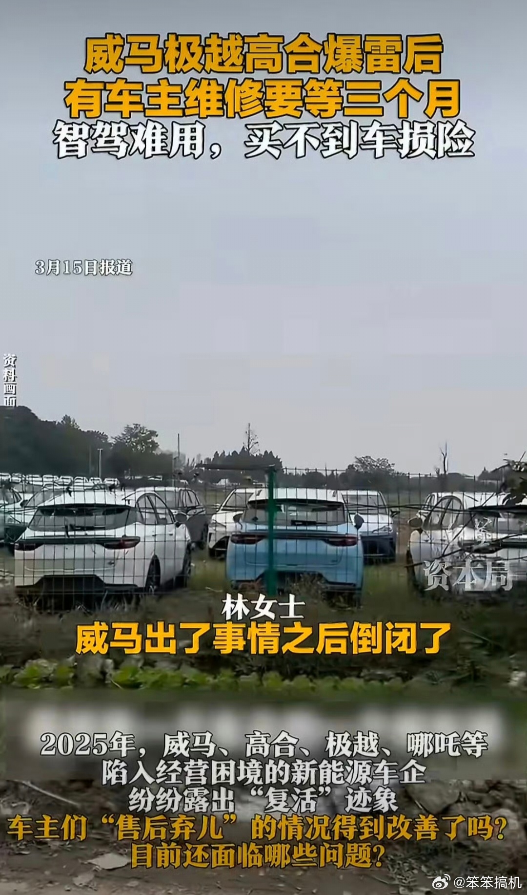 威马极越哪吒高合车主陷售后困境，APP停更车险难保