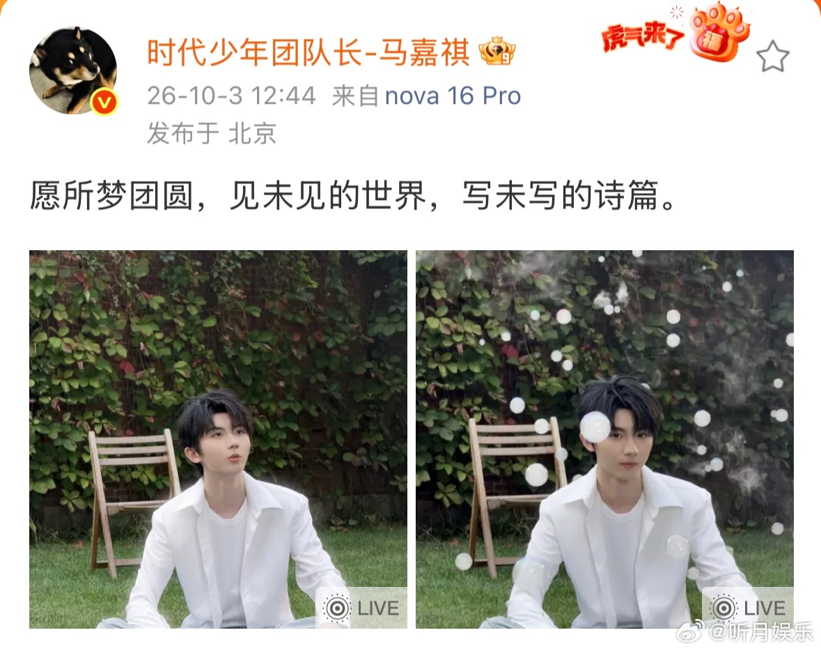 马嘉祺丁程鑫刘耀文贺峻霖午休后发博