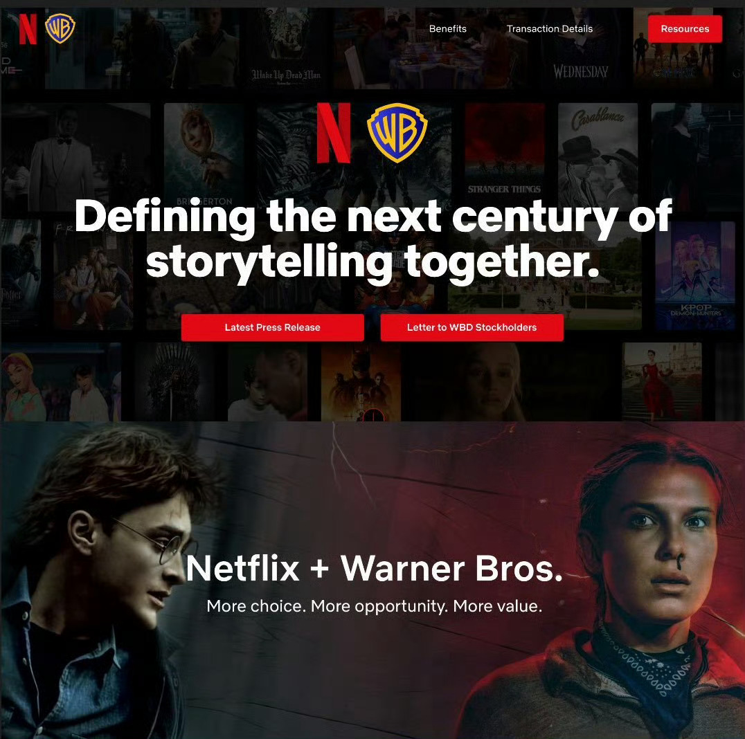 Netflix上线网飞华纳在一起网站，捆绑哈利波特与怪奇物语