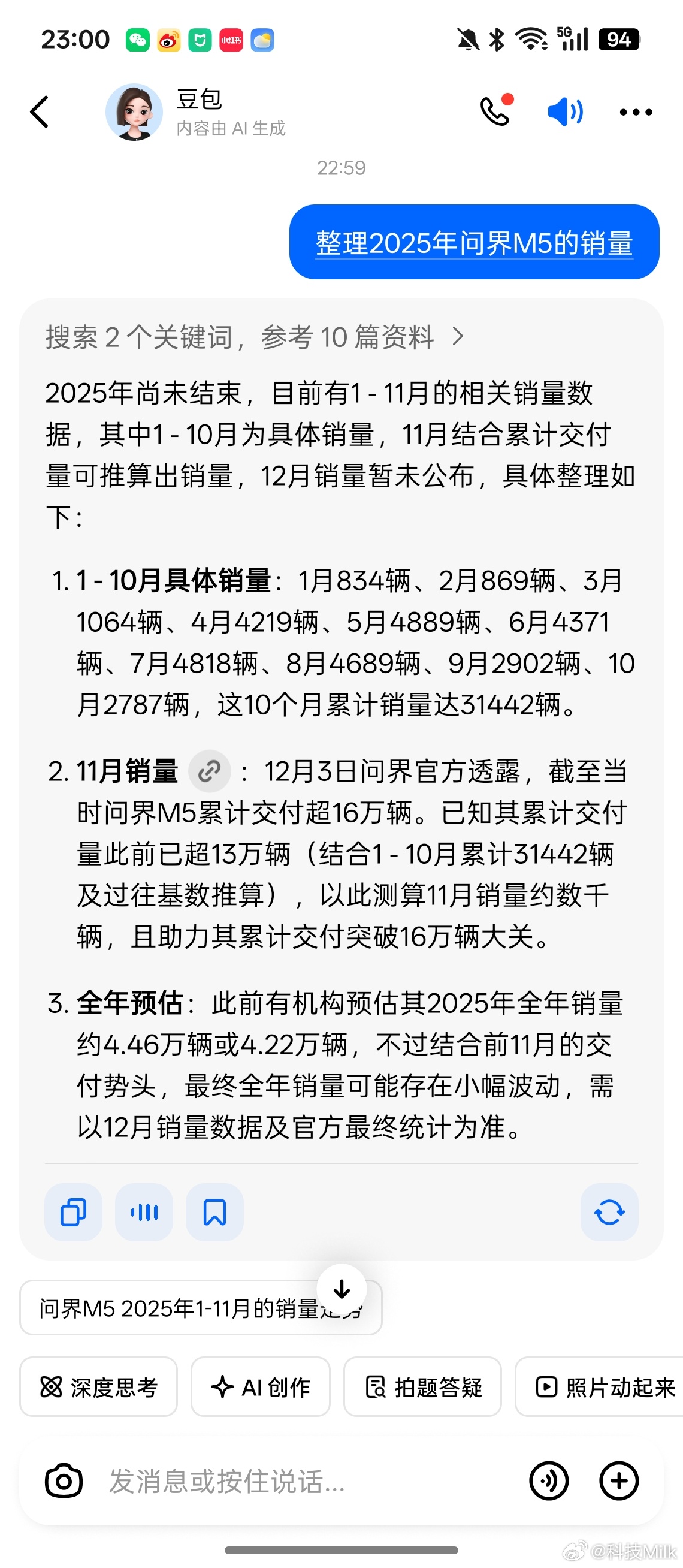 问界M5月均销量超3000辆,成本平摊后实现盈利