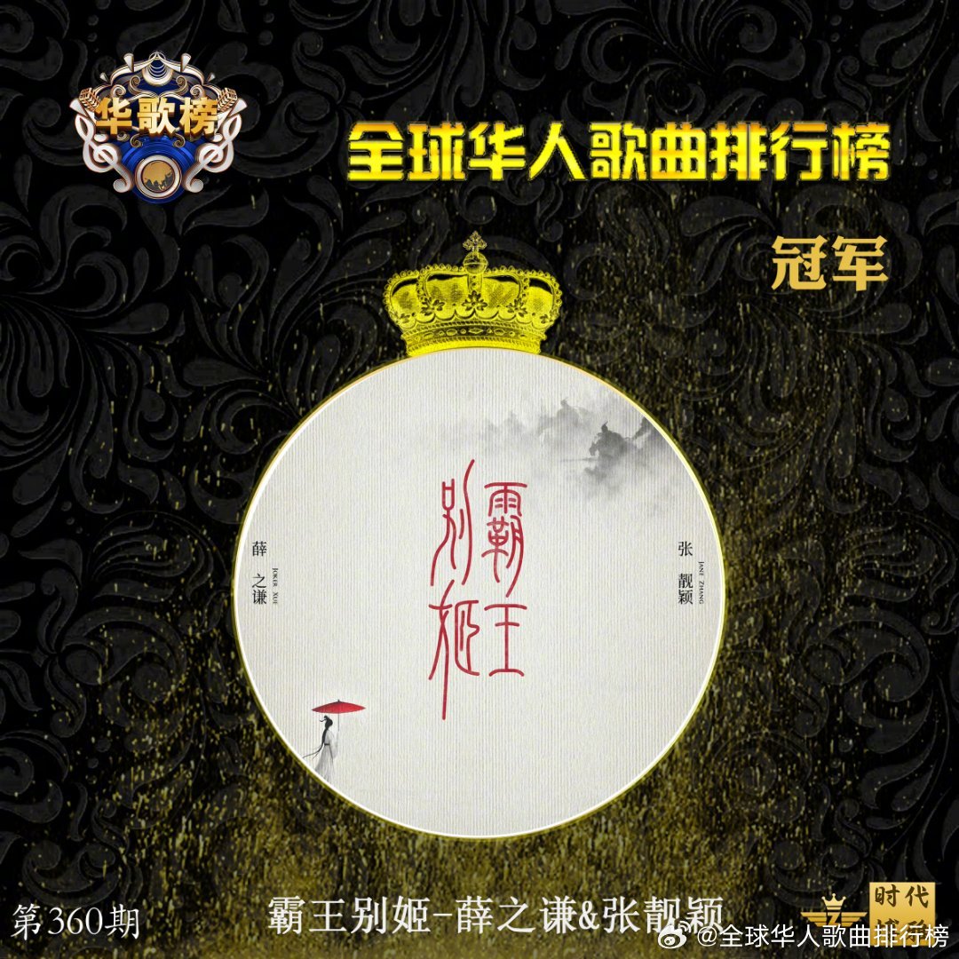 华歌榜第360期揭晓,薛之谦张靓颖夺冠