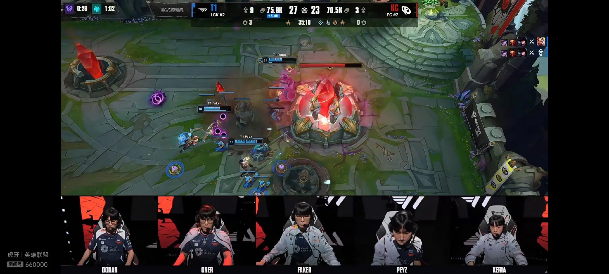 T1二比零战胜KC，手握赛点
