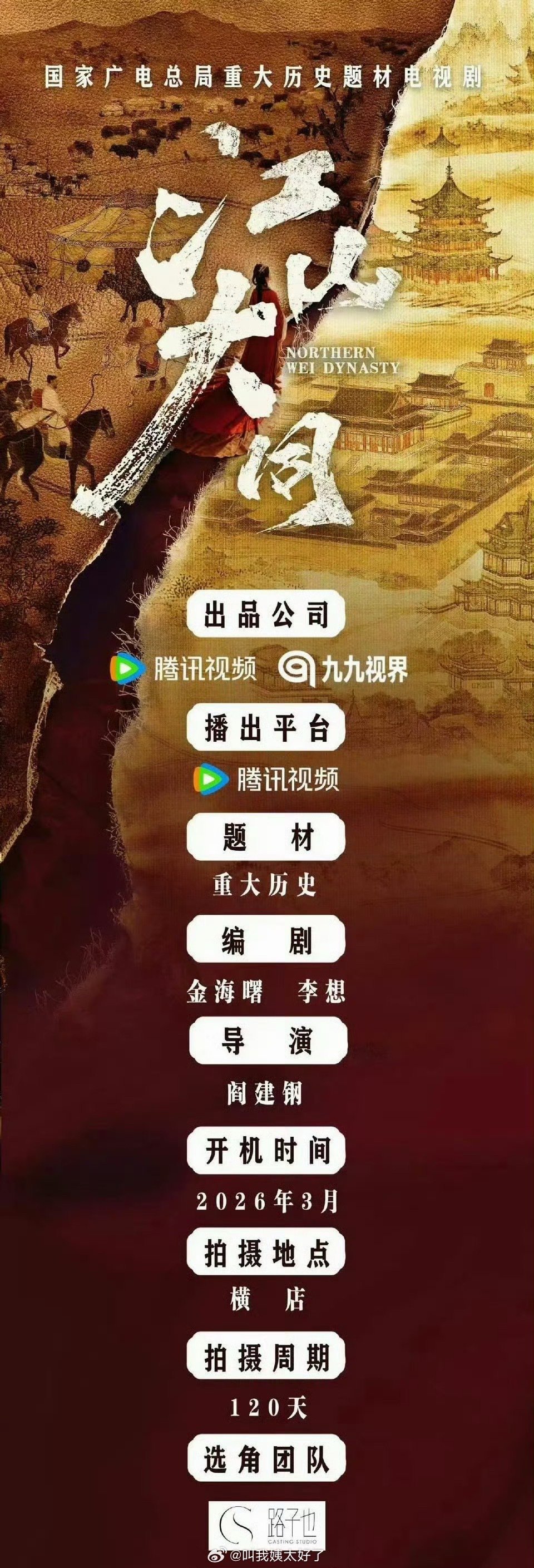 杨幂刘学义新剧《江山大同》暂定3月开机