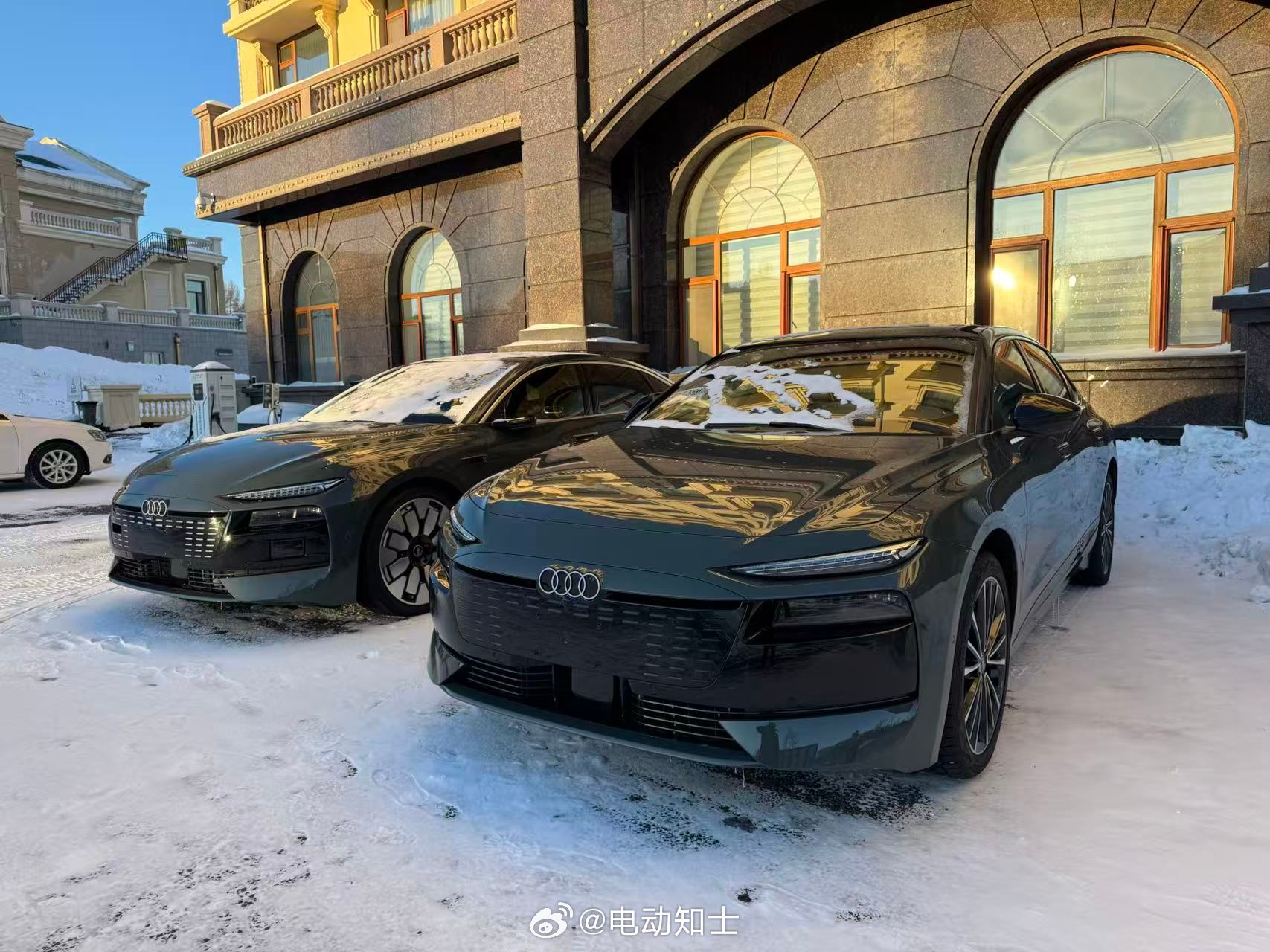 奥迪Q6Le-tron冰雪测试曝光，异形屏幕引关注