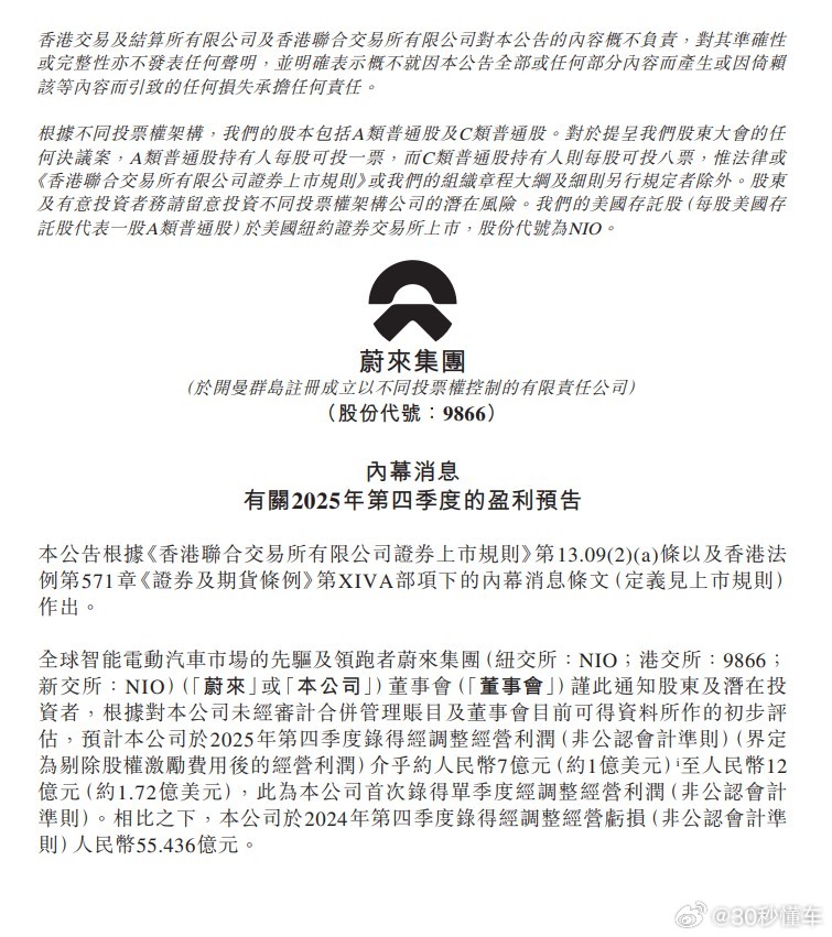 蔚来首次单季度盈利，新ES8、乐道热销助力