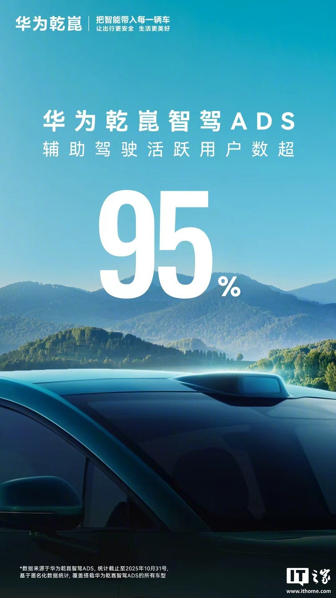 华为乾崑智驾ADS辅助驾驶活跃用户超95%