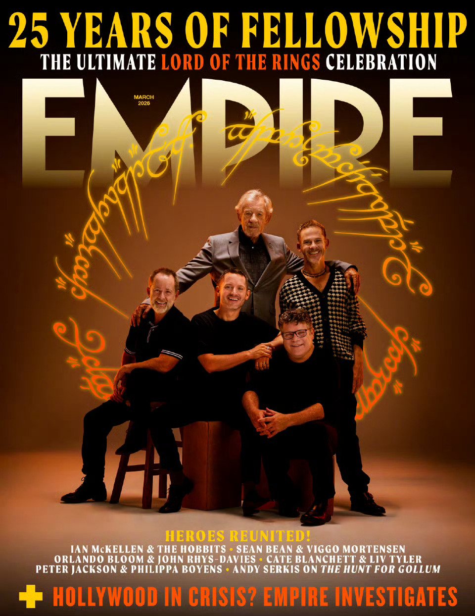 《指环王》25周年主演重聚，四大霍比特人与甘道夫再同框