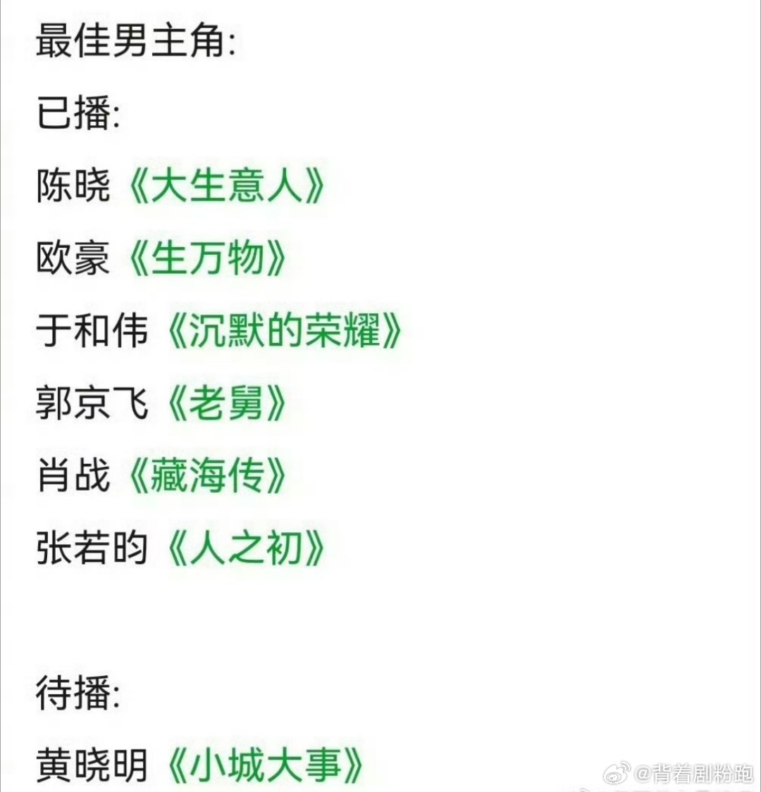 2026白玉兰奖视帝视后竞争激烈,陈晓孙俪等实力派入围