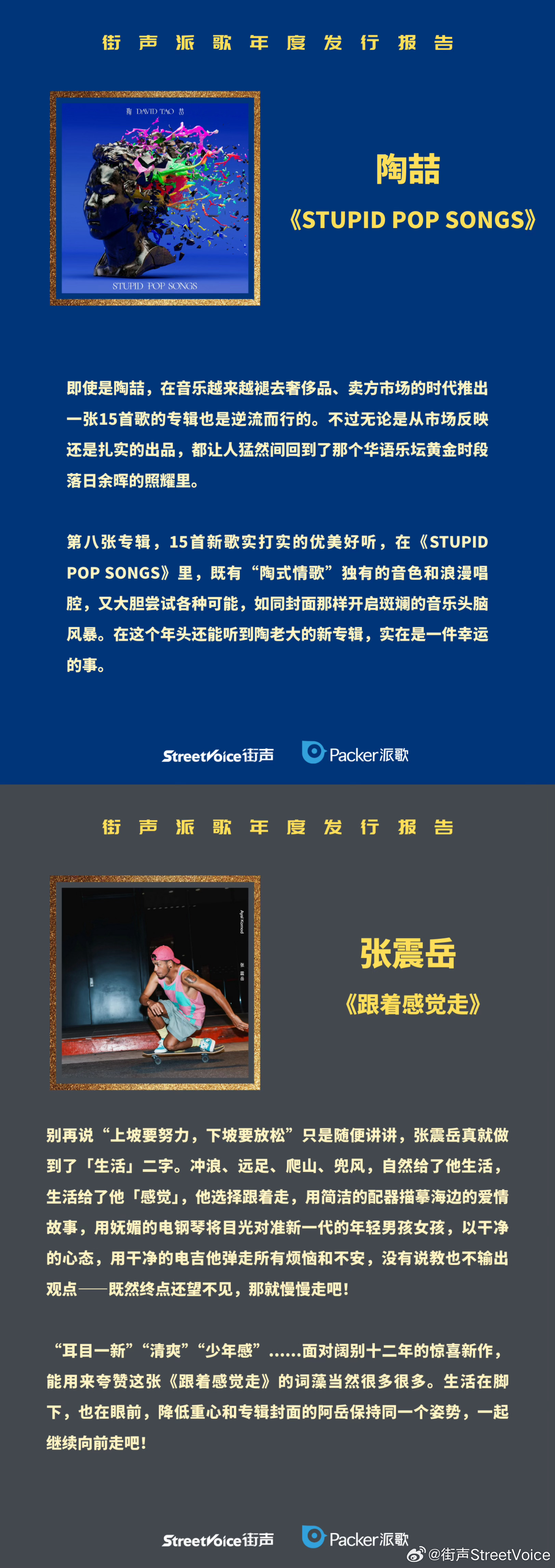 街声派歌年度报告发布，陶喆张震岳等近万首作品上榜