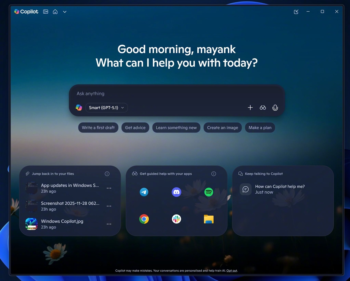 Win11版Copilot免费开放GPT-5.1深度思考功能