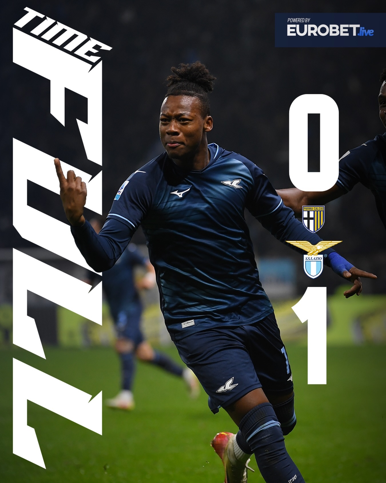 拉齐奥少两人客场1比0胜帕尔马