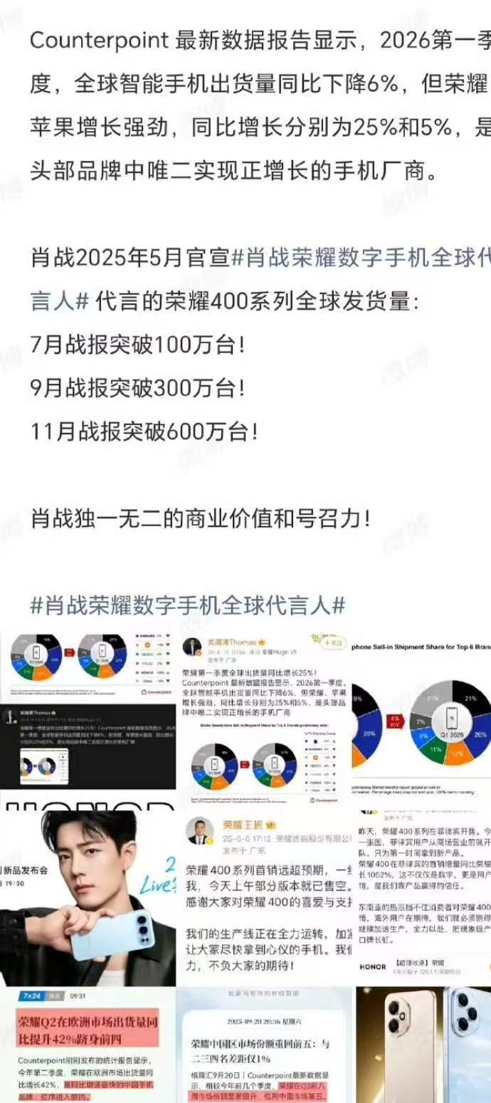 肖战代言实绩彰显商业价值