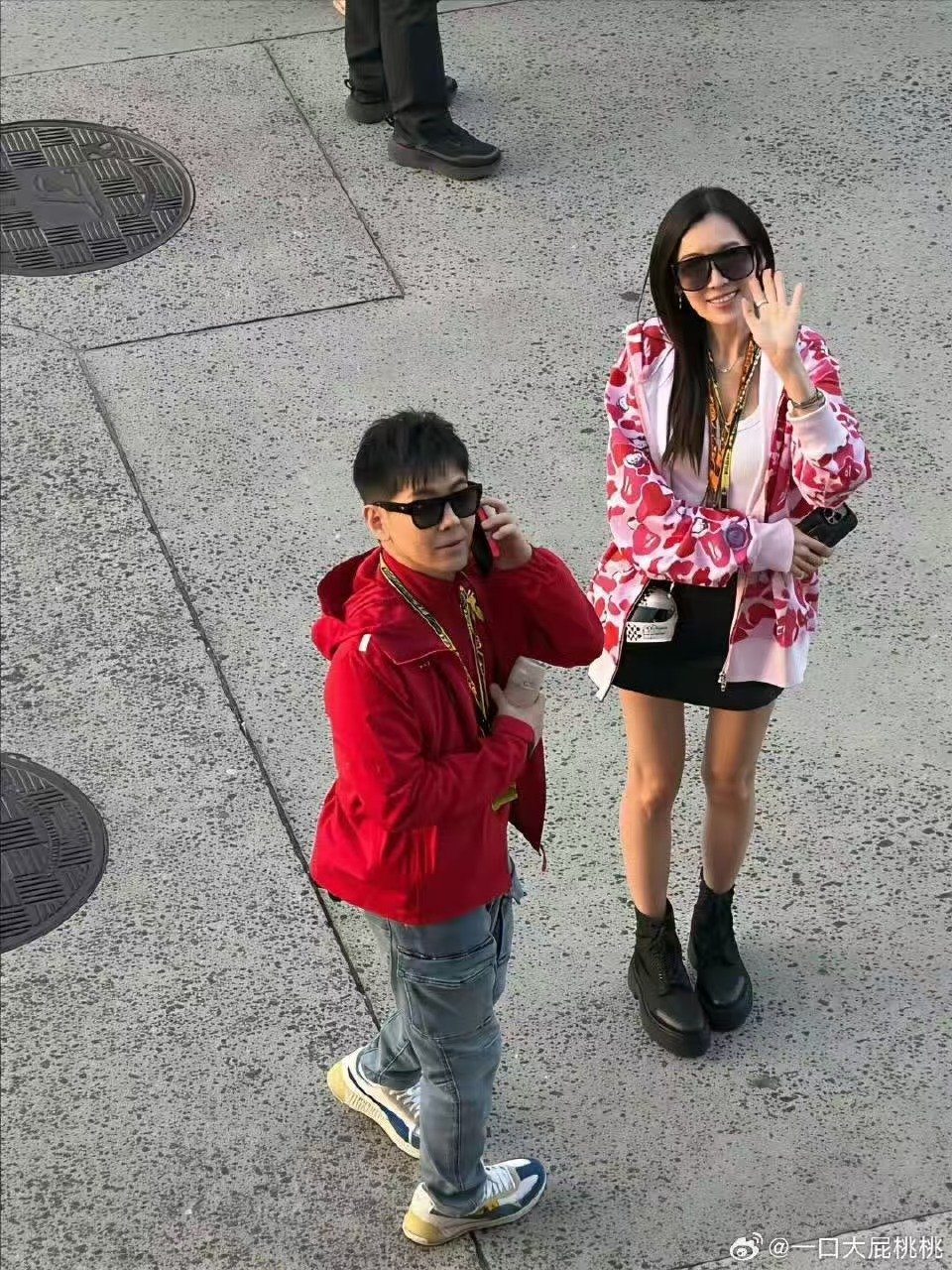 林志颖陈若仪现身上海F1大奖赛观赛