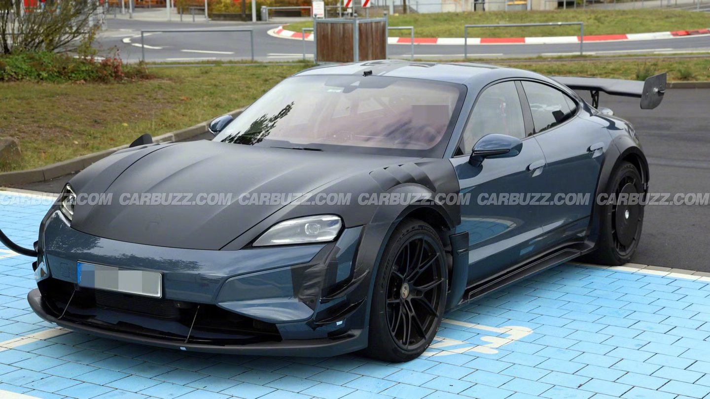 保时捷最强Taycan电动轿车曝光，纽北圈速或破7分钟