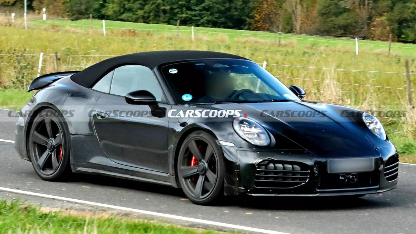 保时捷911 Turbo Touring敞篷版曝光，701马力2.5秒破百