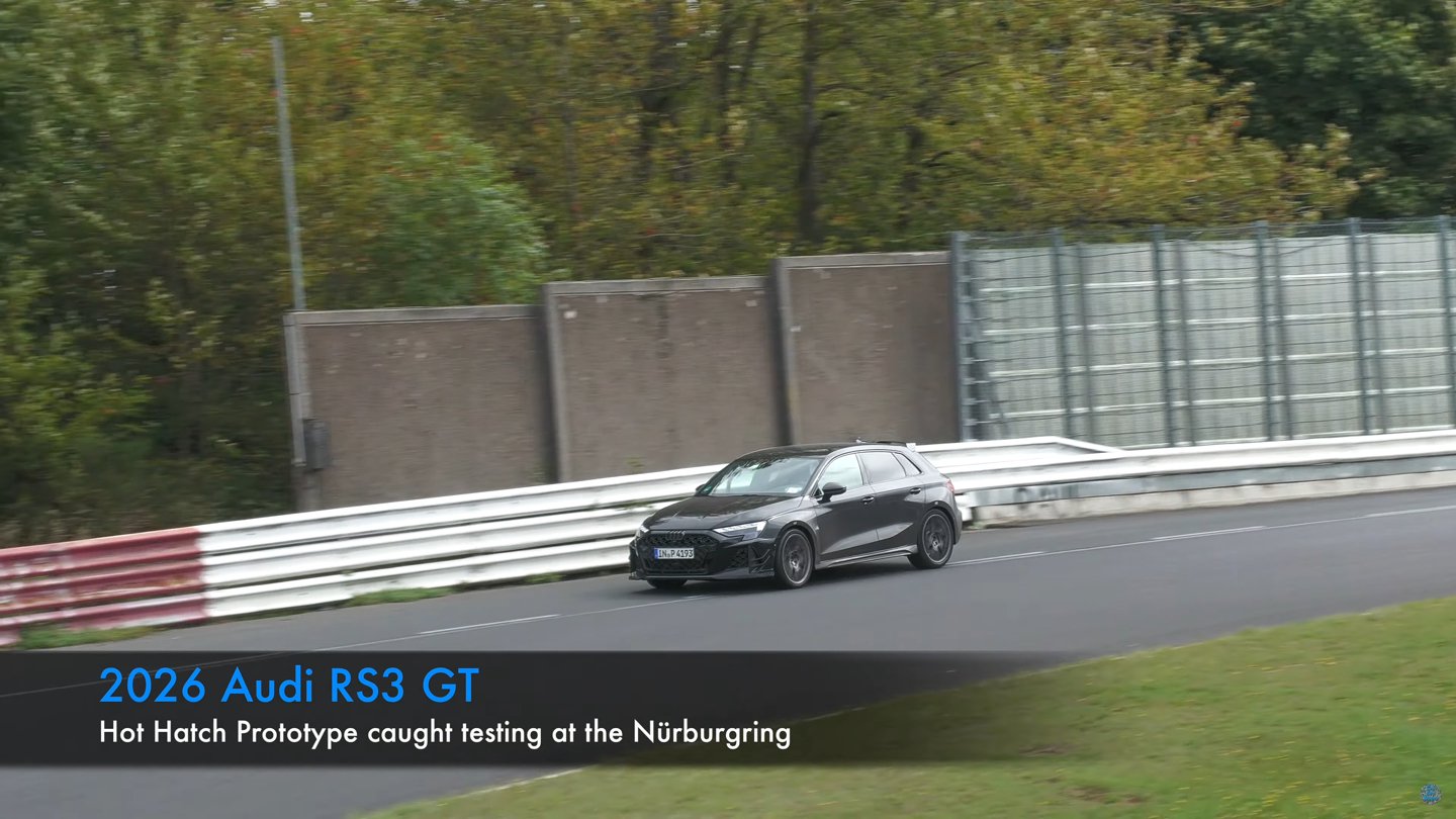 奥迪RS3GT携五缸发动机亮相纽北赛道，上演终极谢幕