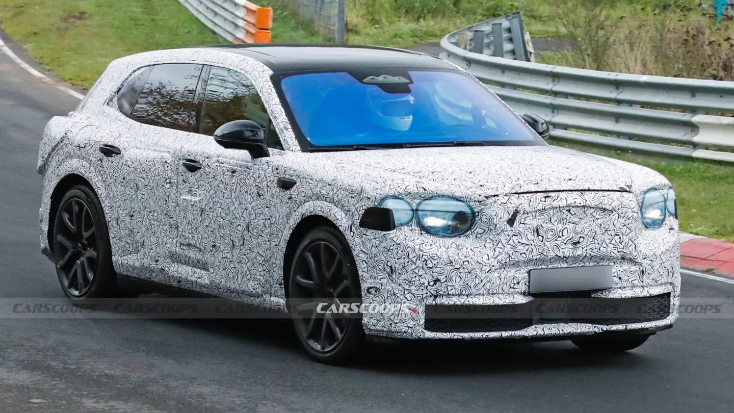 宾利首款纯电SUV纽北测试，定位低于添越共享卡宴零件