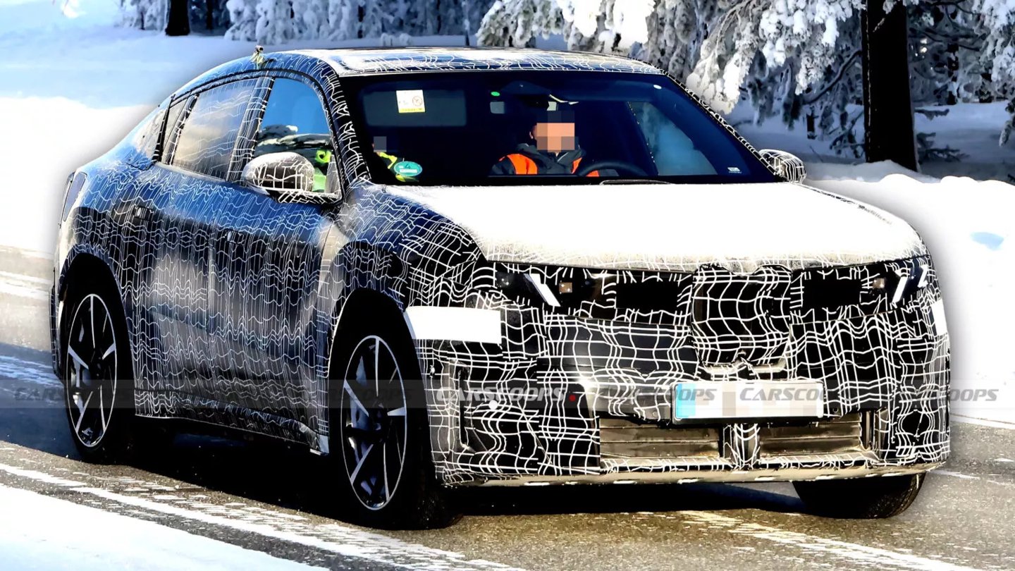 2027款宝马iX4纯电轿跑SUV路测图曝光，续航805公里