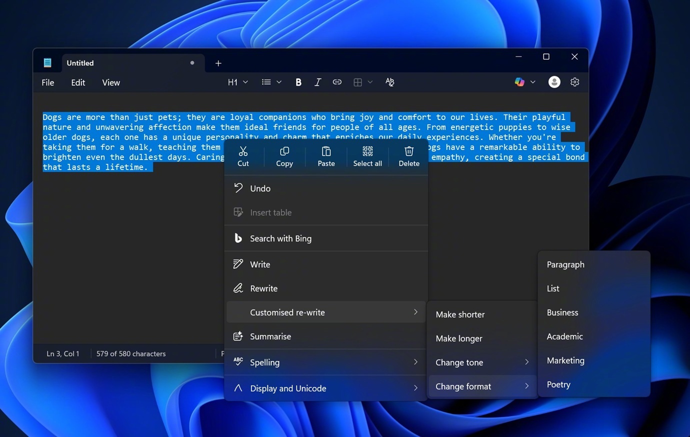 微软记事本AI功能首推Copilot+ PC，未来将覆盖所有Win11设备