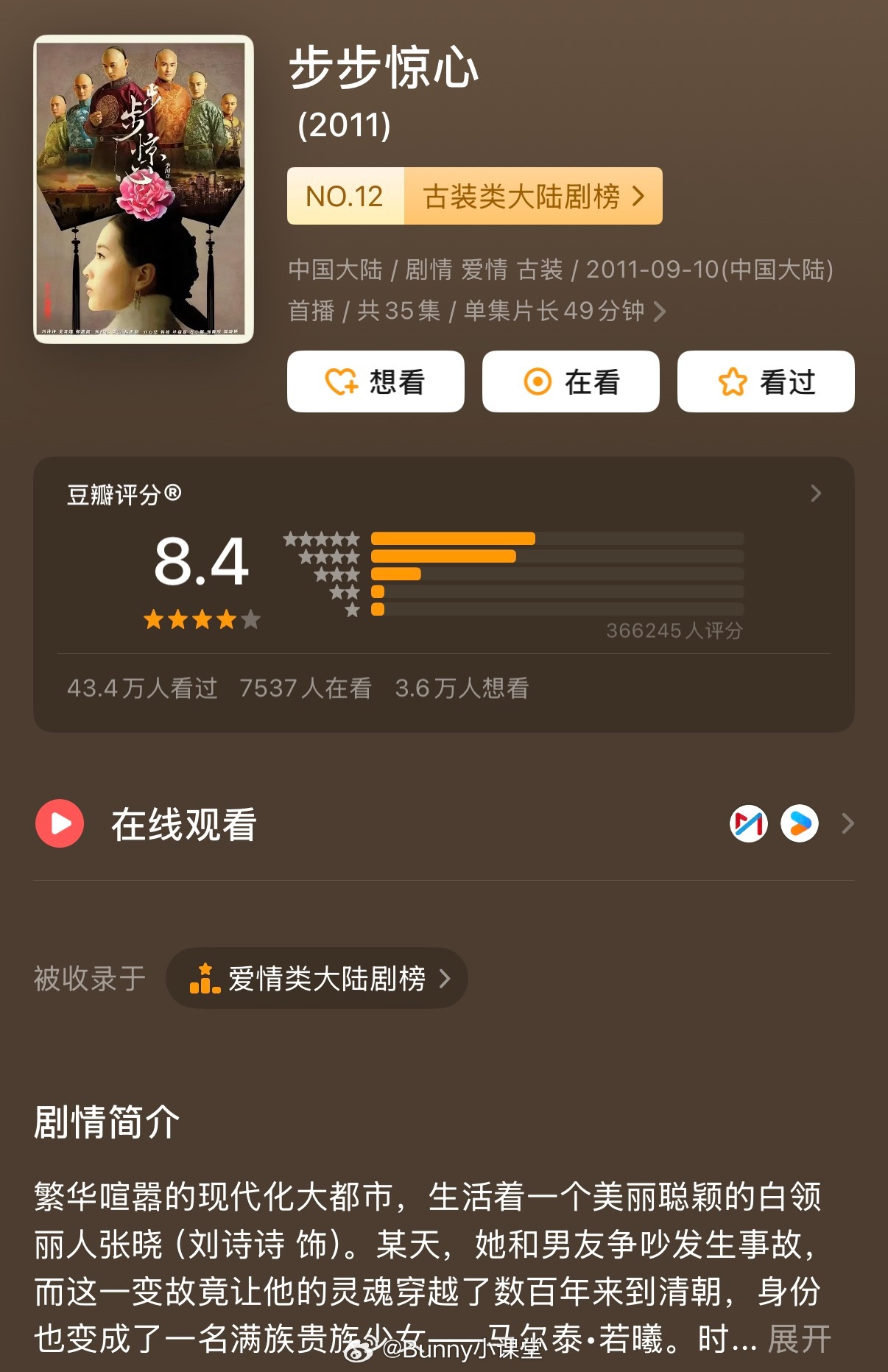 《宫》与《步步惊心》现象级爆剧热度对比