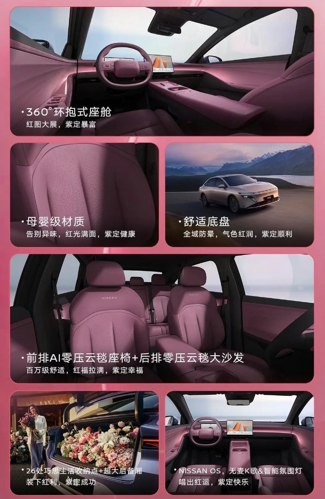 东风日产N6大紫大红内饰色上新，限时免费选装