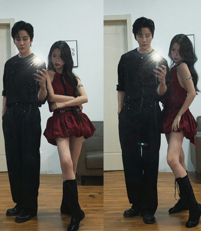 虞书欣偏分大波浪造型亮相