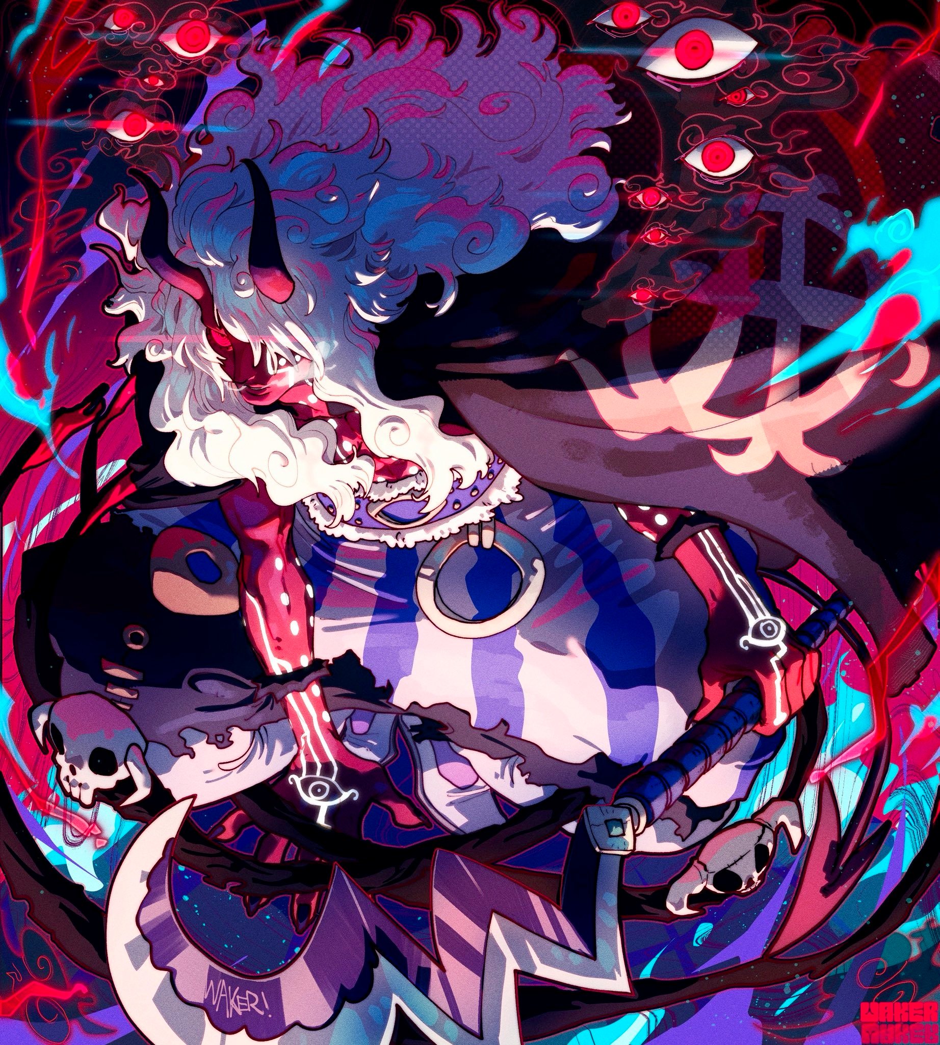 画师waker发布海贼王伊姆角色新作