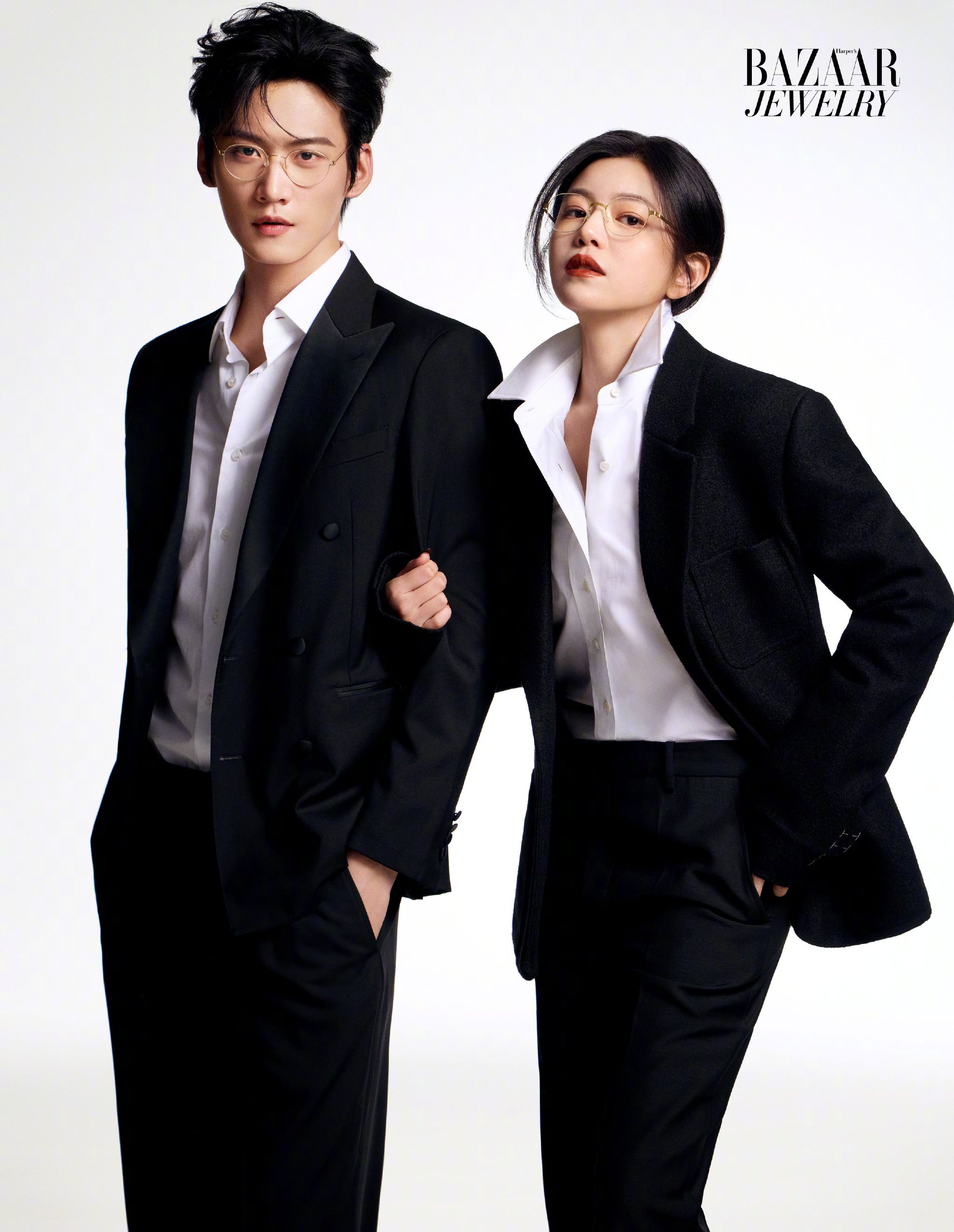 岑矜李雾登时尚芭莎珠宝封面