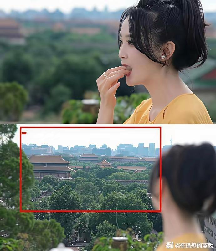 王艳频晒紫禁城背景照引关注