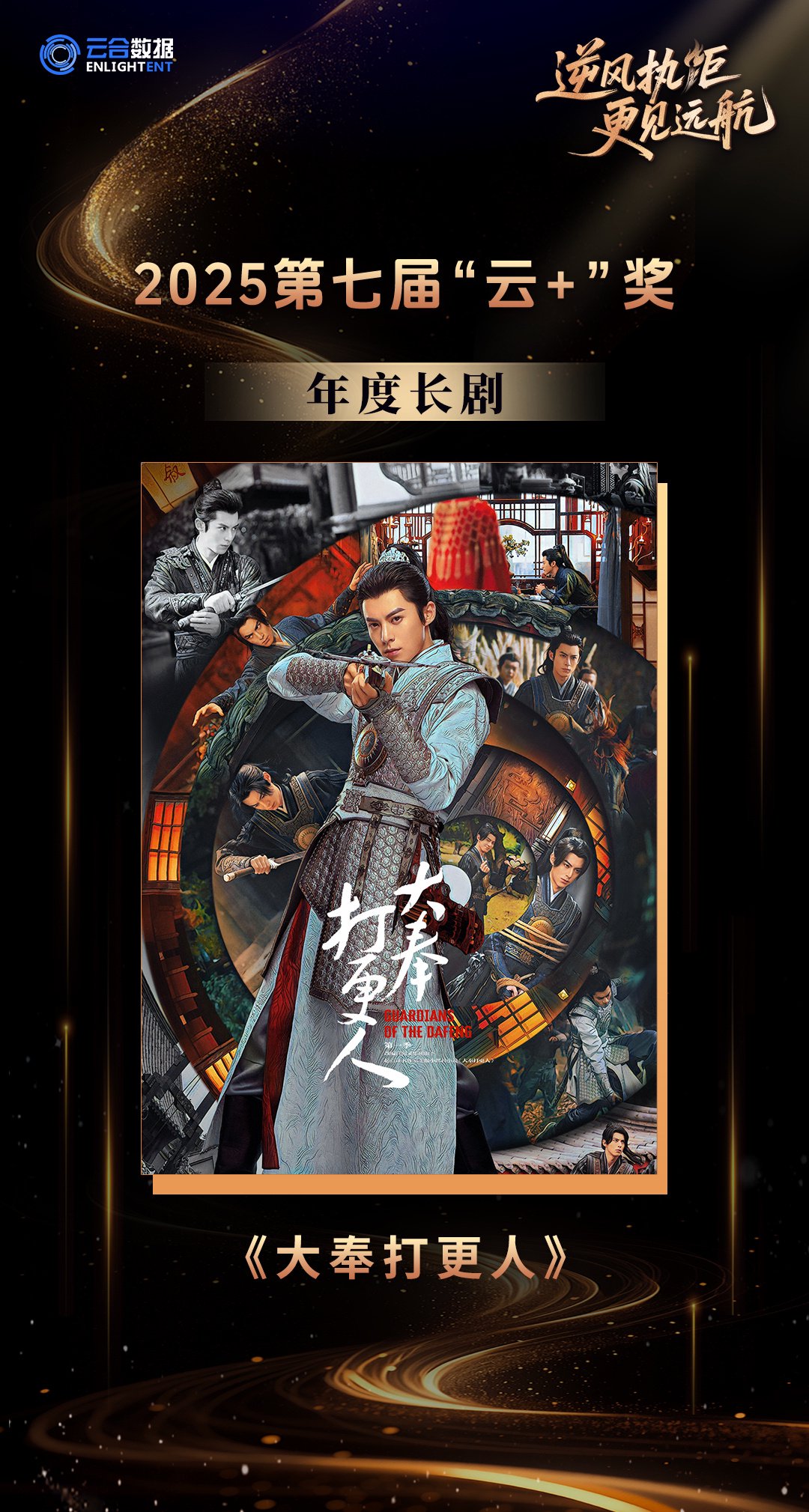 大奉大更人获云＋奖年度长剧,王鹤棣斩获年度面孔