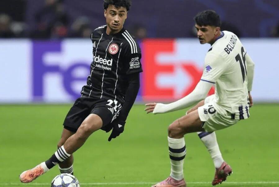 曼城巴萨争夺法兰克福新星布朗，标价6500万欧元