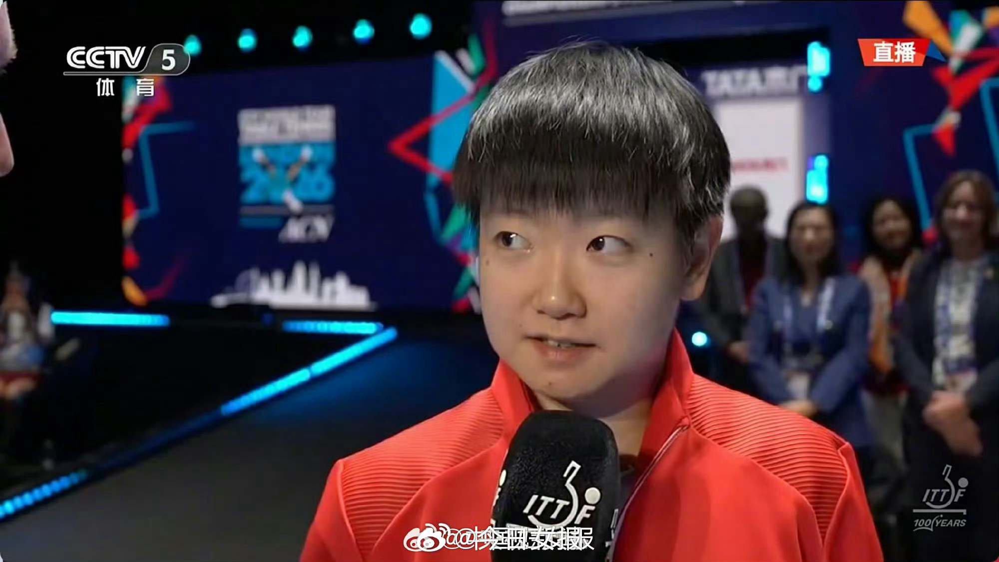 孙颖莎英语致谢球迷，中国女乒伦敦夺冠