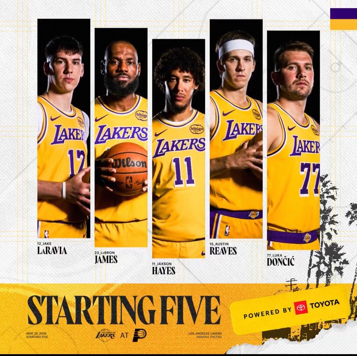 湖人首发东契奇詹姆斯领衔，艾顿八村垒缺席战步行者