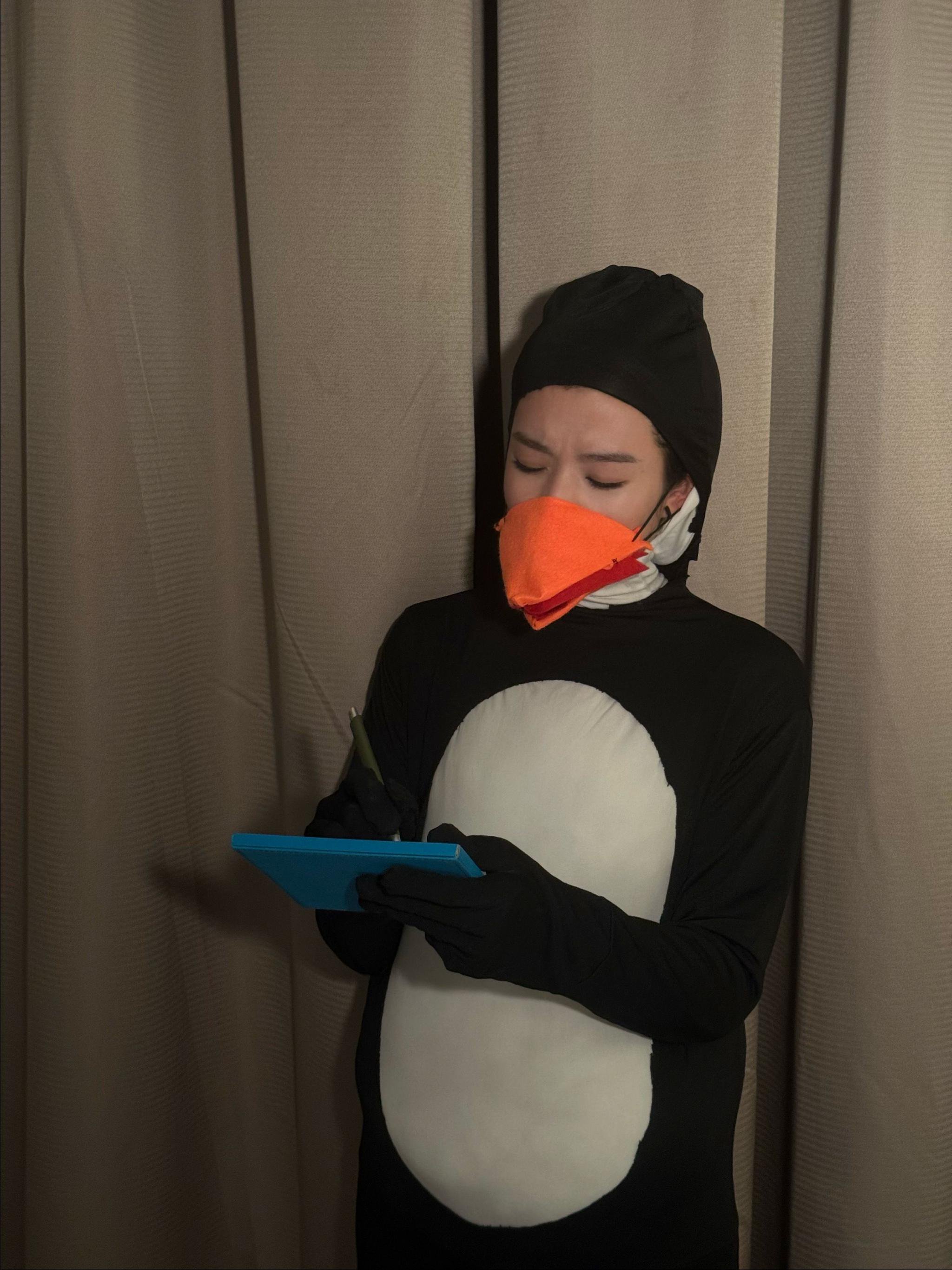 卢昱晓cos马达加斯加企鹅表情包