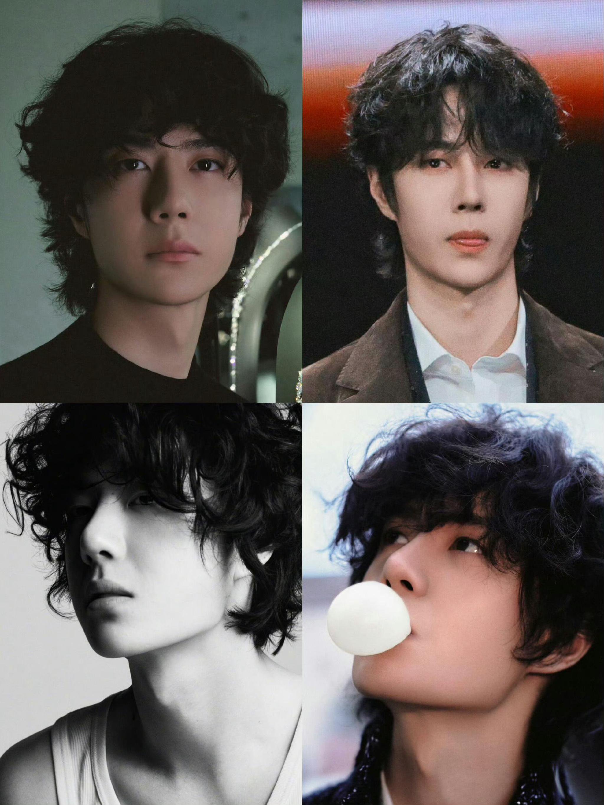 王一博轻松驾驭多款发型